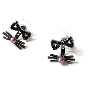SOLD NWT Kate Spade Out West Cuff Black Cat Earrings